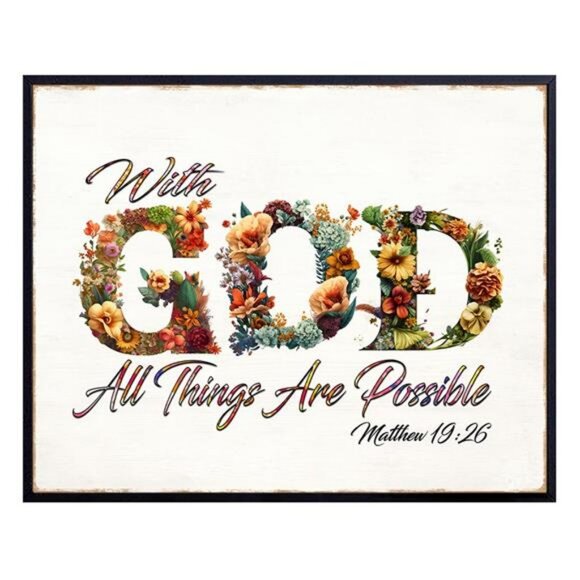 Wall Decor | Bible Verse Quotes Wall Decor Rustic Farmhouse Decor God ...